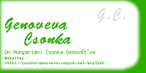 genoveva csonka business card